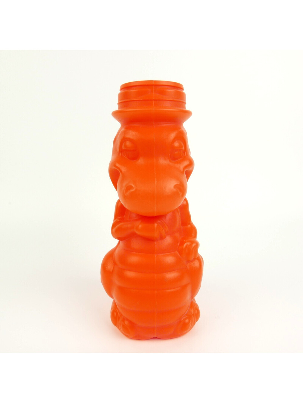 Vintage 1980s Orange Alligator Crocodile Plastic Souvenir Cup 5.75" Blow Mold